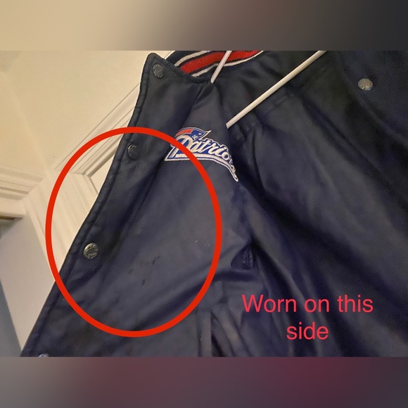 Authentic New England Patriots Wool Snap Front Letterman Jacket Youth - Picture 9 of 13